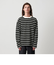 ディストレスト ボーダー ロングスリーブ Tシャツ