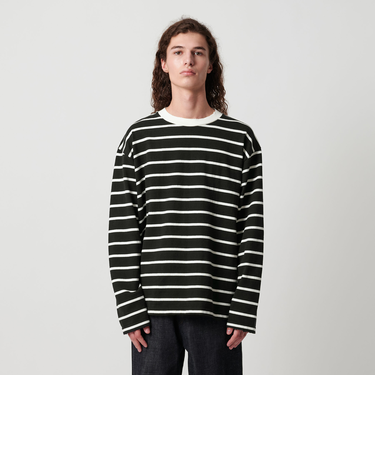 ディストレスト ボーダー ロングスリーブ Tシャツ