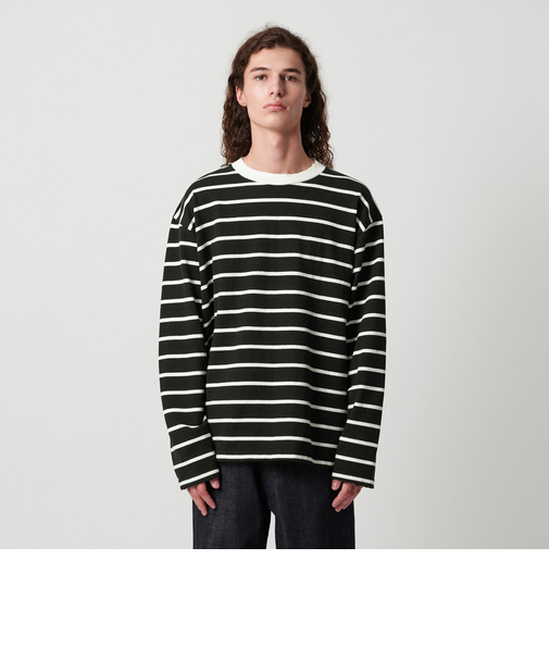 ディストレスト ボーダー ロングスリーブ Tシャツ