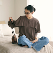 【WEB限定 Wardrobe DAILY MINIMAL】フリルレイヤーブラウス ウォッシャブル