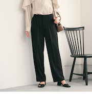 【WEB限定 Wardrobe DAILY MINIMAL】ダブルクロス テーパードパンツ ウォッシャブル