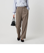 【WEB限定 Wardrobe DAILY MINIMAL】ダブルクロス テーパードパンツ ウォッシャブル