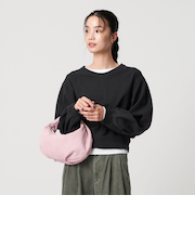 コットンポリエステルジャガード 袖ボリューム プルオーバー