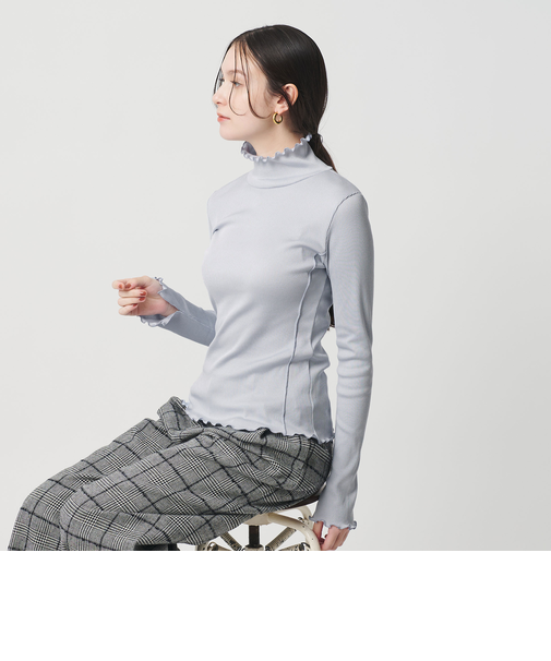 ポリエステルコットンテレコ メロータートルネック カットソー