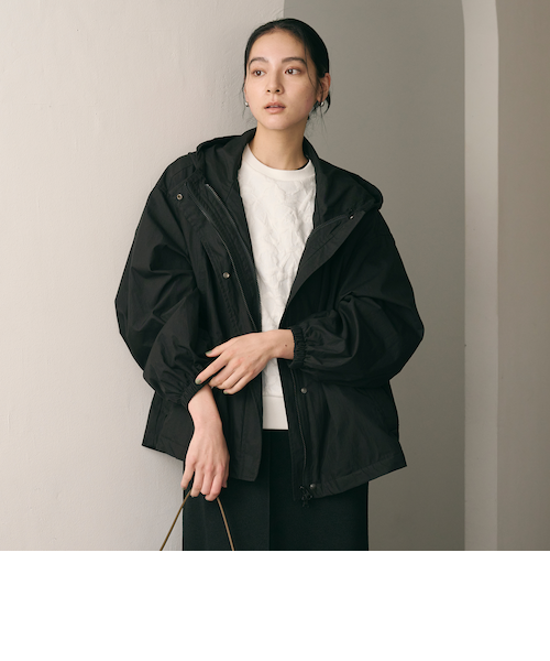 新品☆ MUVEIL ビジュータフタロングブルゾン/ユナイテッドアローズ、イエナ 新品☆ MUVEIL ビジュータフタロングブルゾン/ユナイテッド