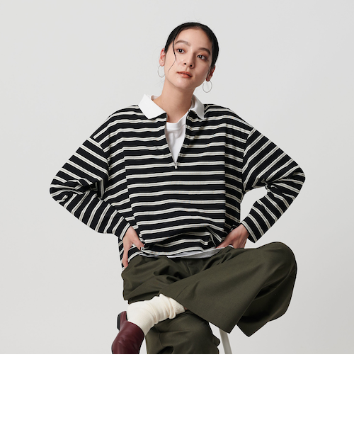 beauty &youth ハーフジッププルオーバー ナチュール フリース ハーフジップ プルオーバー