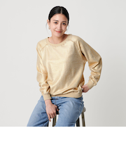 ＜dahl'ia＞ホイルプリント スウェットプルオーバー