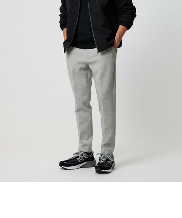 【WEB限定 WARDROBE SMART】ダブルニット ノープリーツ スラックス パンツ/セットアップ対応
