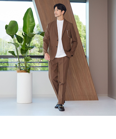 【WEB限定 WARDROBE SMART】LANATEC OX セットアップ/背抜きジャケット＆イージーパンツ