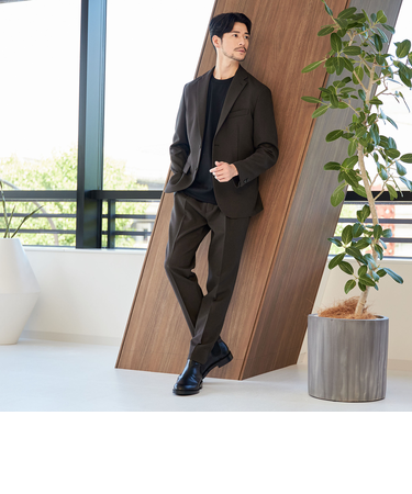 【WEB限定 WARDROBE SMART】LANATEC OX セットアップ/背抜きジャケット＆イージーパンツ