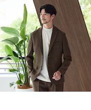 【WEB限定 WARDROBE SMART】LANATEC OX セットアップ/背抜きジャケット＆イージーパンツ