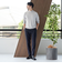 【WEB限定 WARDROBE SMART】LANATEC シャンブレー ノープリーツ パンツ