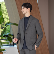 【WEB限定 WARDROBE SMART】LANATEC セットアップ/背抜きジャケット＆イージーパンツ