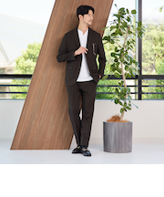 【WEB限定 WARDROBE SMART】LANATEC セットアップ/背抜きジャケット＆イージーパンツ