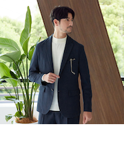 【WEB限定 WARDROBE SMART】LANATEC セットアップ/背抜きジャケット＆イージーパンツ