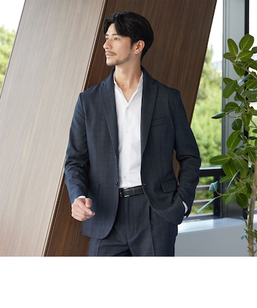 【WEB限定 WARDROBE SMART】LANATEC セットアップ/背抜きジャケット＆イージーパンツ