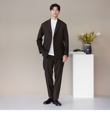 【WEB限定 WARDROBE SMART】LANATEC リラックス セットアップ/ジャケット＆イージーパンツ