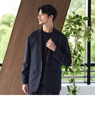 【WEB限定 WARDROBE SMART】LANATEC リラックス セットアップ/ジャケット＆イージーパンツ