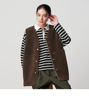 【WEB限定】ボア×フェイクムートン リバーシブルベスト