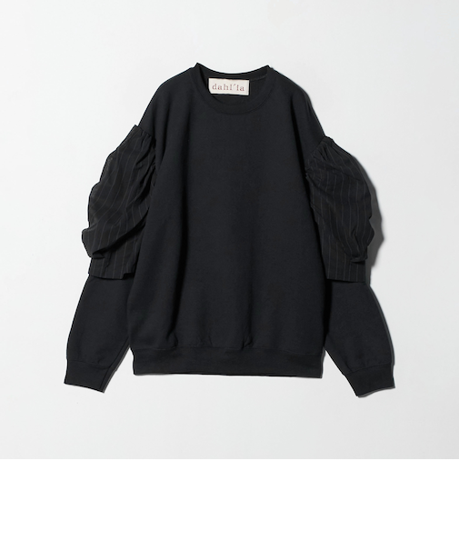 ＜dahl'ia＞リメイク パワーショルダー スウェットプルオーバー