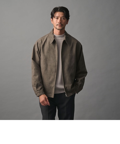 WARDROBE SMART スエードライクジップブルゾン WEB限定 WARDROBE SMART】スエードライク ジップ ブルゾン