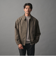 【WEB限定 WARDROBE SMART】スエードライク ジップ ブルゾン