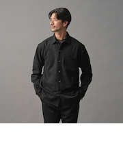 【WEB限定 WARDROBE SMART】ウールライク シャツ