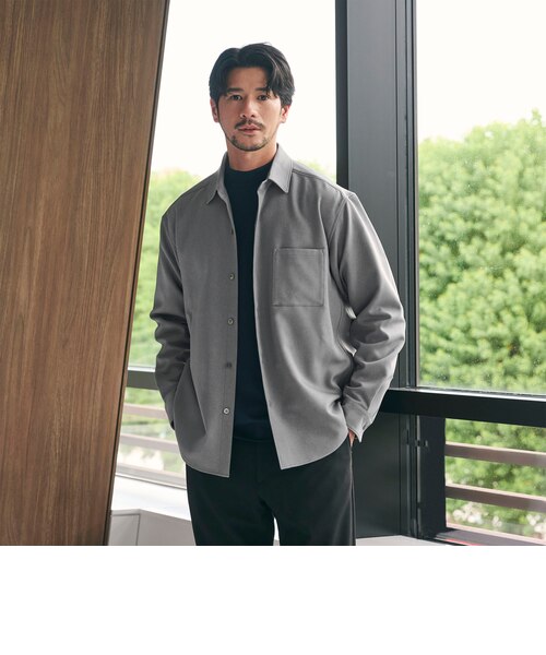 WEB限定 WARDROBE SMART】ウールライク シャツ｜ビューティー＆ユース