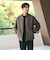 【WEB限定 WARDROBE SMART】スエードライク リブ ブルゾン