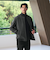 【WEB限定 WARDROBE SMART】グレーメルトン レザーライク スタジャン