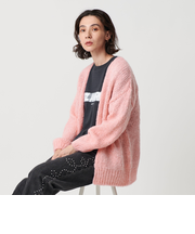 【別注】＜TRICOTS JEAN MARC＞ミドルゲージ ノーボタンカーディガン