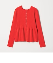 【WEB限定 Wardrobe DAILY MINIMAL】ペプラム2WAY リブニットプルオーバー ウォッシャブル