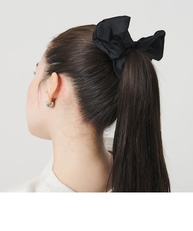 ＜heyep＞Silk Heart Scrunchie ハート シュシュ/Medium