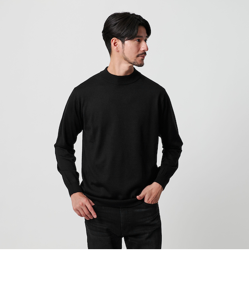 【WEB限定 WARDROBE SMART】マシーンウォッシャブル ウールミックス ジャケット クルーネック