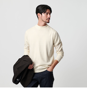 【WEB限定 WARDROBE SMART】マシーンウォッシャブル ウールミックス ジャケット クルーネック