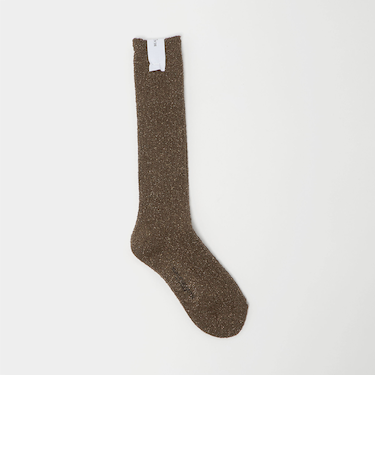 ラメ リブ ハイソックス