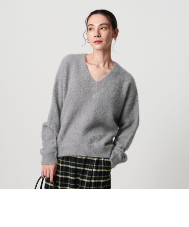 フォックスカシミヤブレンド Vネックニットプルオーバー