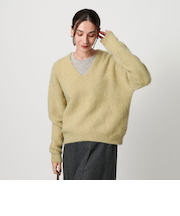 フォックスカシミヤブレンド Vネックニットプルオーバー