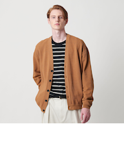 ドロップ ミラノ Vネック カーディガン