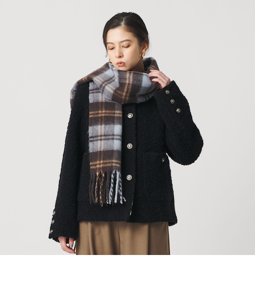 BEAUTY&YOUTH ドットジャカードノーカラージャケット ドットジャガード ノーカラージャケット｜ビューティー＆ユース