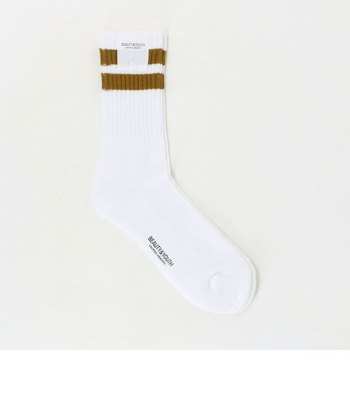 2ライン パイル クルー ソックス