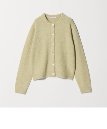 フォックスカシミヤブレンド クルーネックカーディガン