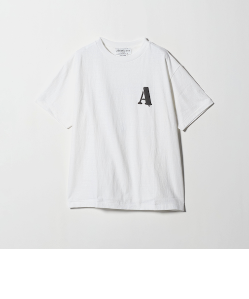 ＜Americana＞モノトーン ロゴプリントTシャツ