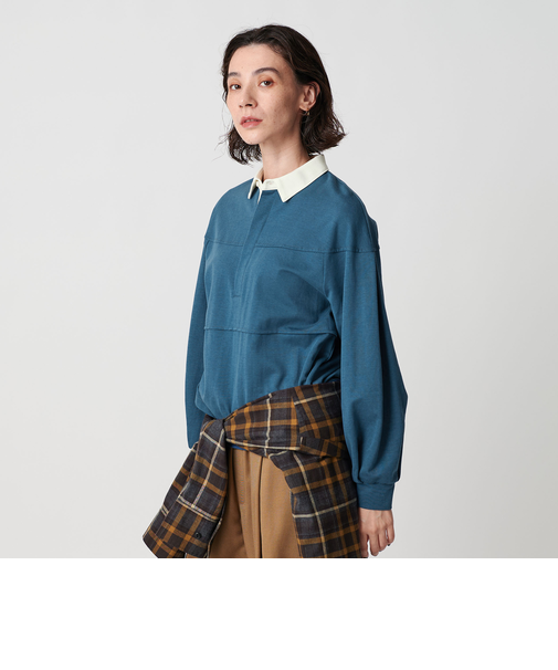 【WEB限定】タックボリュームスリーブ ラガーシャツ