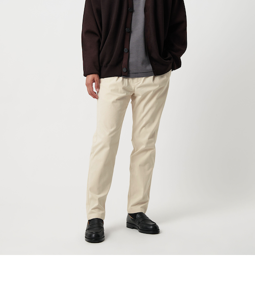 トリコット コーデュロイ 1プリーツ イージーパンツ 伸縮性あり