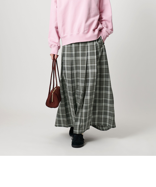 別注】＜O'NEIL of DUBLIN＞キルトロングスカート/パープル