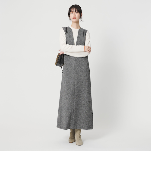 ポリエステルツイードライク ジャンパースカート｜ビューティー
