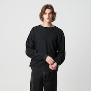 サーマル ディストレスト クルーネック