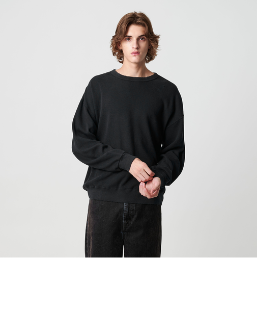 サーマル ディストレスト クルーネック