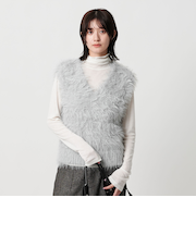 【WEB限定】フェザーヤーン ラメニット 2WAYベスト